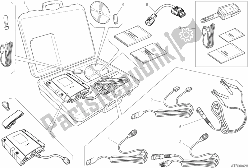 Tutte le parti per il Tester Dds (2) del Ducati Superbike Panigale V2 955 2020